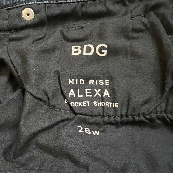 BDG Denim Shorts Black Size 28 - Picture 6 of 7